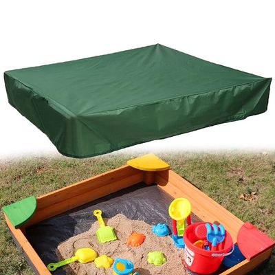 COOSOO Sandbox Cover Waterproof with Drawstring Sandbox Protective Square with Elastic Dust Protection for Sandpit Pool Toys Indoor Outdoor Garden Green