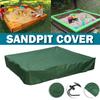 COOSOO Sandbox Cover Waterproof with Drawstring Sandbox Protective Square with Elastic Dust Protection for Sandpit Pool Toys Indoor Outdoor Garden Green view 2