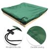 COOSOO Sandbox Cover Waterproof with Drawstring Sandbox Protective Square with Elastic Dust Protection for Sandpit Pool Toys Indoor Outdoor Garden Green view 4