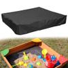 COOSOO Sandbox Cover Waterproof with Drawstring Sandbox Protective Square with Elastic Dust Protection for Sandpit Pool Toys Indoor Outdoor Garden Black view 1