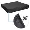 COOSOO Sandbox Cover Waterproof with Drawstring Sandbox Protective Square with Elastic Dust Protection for Sandpit Pool Toys Indoor Outdoor Garden Black view 4