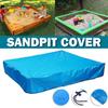 COOSOO Sandbox Cover Waterproof with Drawstring Sandbox Protective Square with Elastic Dust Protection for Sandpit Pool Toys Indoor Outdoor Garden Blue view 2