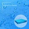 COOSOO Sandbox Cover Waterproof with Drawstring Sandbox Protective Square with Elastic Dust Protection for Sandpit Pool Toys Indoor Outdoor Garden Blue view 3