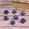 Amogeeli 7pcs Hand-Carved Crystal DND Dice Set, Stone Polyhedral Rolling Dice Kit for RPG MTG COC Table Game, Sodalite view 4