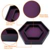 SIQUK Dice Tray with Lid Hexagon Dice Rolling Tray Dice Holder for Dice Games Like RPG, DND and Other Table Games, Purple view 2