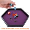 SIQUK Dice Tray with Lid Hexagon Dice Rolling Tray Dice Holder for Dice Games Like RPG, DND and Other Table Games, Purple view 4