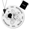 Jetec Pendulum Board Set Wooden Dowsing Divination Board Metaphysical Message Wooden Carven Witchcraft with Crystal Necklace and Storage Bag for Beginner Witchcraft Wiccan Wand Altar Supply Moon Sun view 1