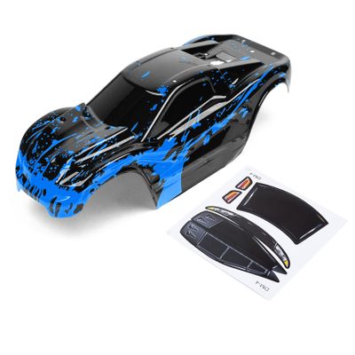 SummitLink Custom Body Muddy Blue Over Black Style Compatible for Rustler 4X4, Rustler BL-2S, Rustler 4x4 Ultimate 1/10 Scale RC Car or Truck (Truck not Included) R4-BB-02