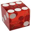 Authentic Nevada Casino Table-Played 19mm Matching Serial Numbers Craps Dice (Sets 2, 3, 4 or 5) with Black Velvet Pouch (Set of 3, Caesar's Palace (Red Polished)) view 1