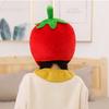 Bestmaple Cute Plush Tomato Shape Hat Funny Vegetable Headgear for Halloween Party Dress up Cosplay Costume view 3