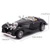 1:28 Scale Pullback Diecast Metal Antique Classic Model Cars Collectible Toy Gifts (Black,Length 6.5in/16.8cm) view 3