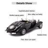 1:28 Scale Pullback Diecast Metal Antique Classic Model Cars Collectible Toy Gifts (Black,Length 6.5in/16.8cm) view 4