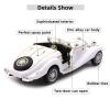 1:28 Scale Pullback Diecast Metal Antique Classic Model Cars Collectible Toy Gifts (White,Length 6.5in/16.8cm) view 4