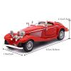 1:28 Scale Pullback Diecast Metal Antique Classic Model Cars Collectible Toy Gifts (Red,Length 6.5in/16.8cm) view 3