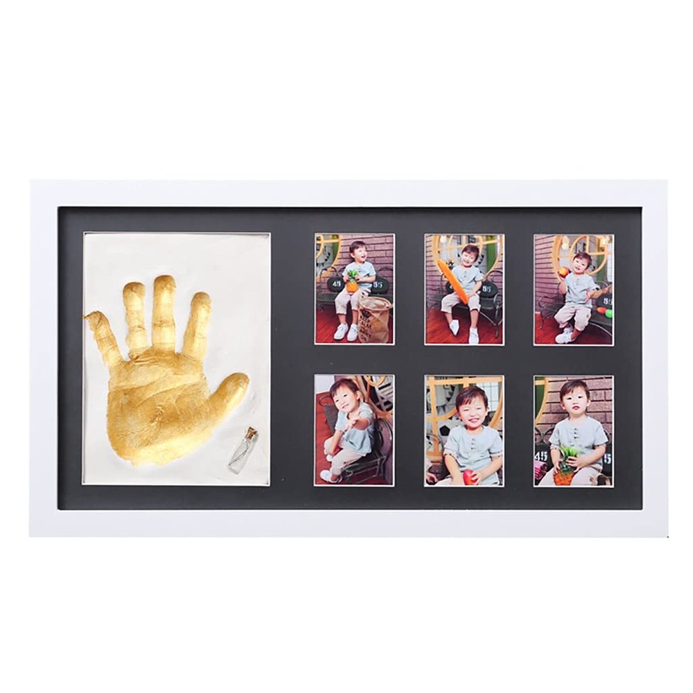 006 Baby Handprint Kit, Baby Footprint kit, Perfect for Baby Boy Gifts, and Baby Girls Gifts, Baby Nursery Memory Art Kit Frames, Baby Clay Hand & Footprint Keepsake Photo