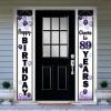 LASKYER Happy 89th Birthday Decorations,89th Purple Balloon Birthday Theme Door Hanging Banner Sign - Cheers to 89 Years Old Bday Party Supplies. view 3