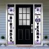 LASKYER Happy 63rd Birthday Decorations,63rd Purple Balloon Birthday Theme Door Hanging Banner Sign - Cheers to 63 Years Old Bday Party Supplies. view 3