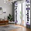 LASKYER Happy 63rd Birthday Decorations,63rd Purple Balloon Birthday Theme Door Hanging Banner Sign - Cheers to 63 Years Old Bday Party Supplies. view 4