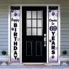LASKYER Happy 69th Birthday Decorations,69th Purple Balloon Birthday Theme Door Hanging Banner Sign Cheers to 69 Years Old Bday Party Supplies. view 3