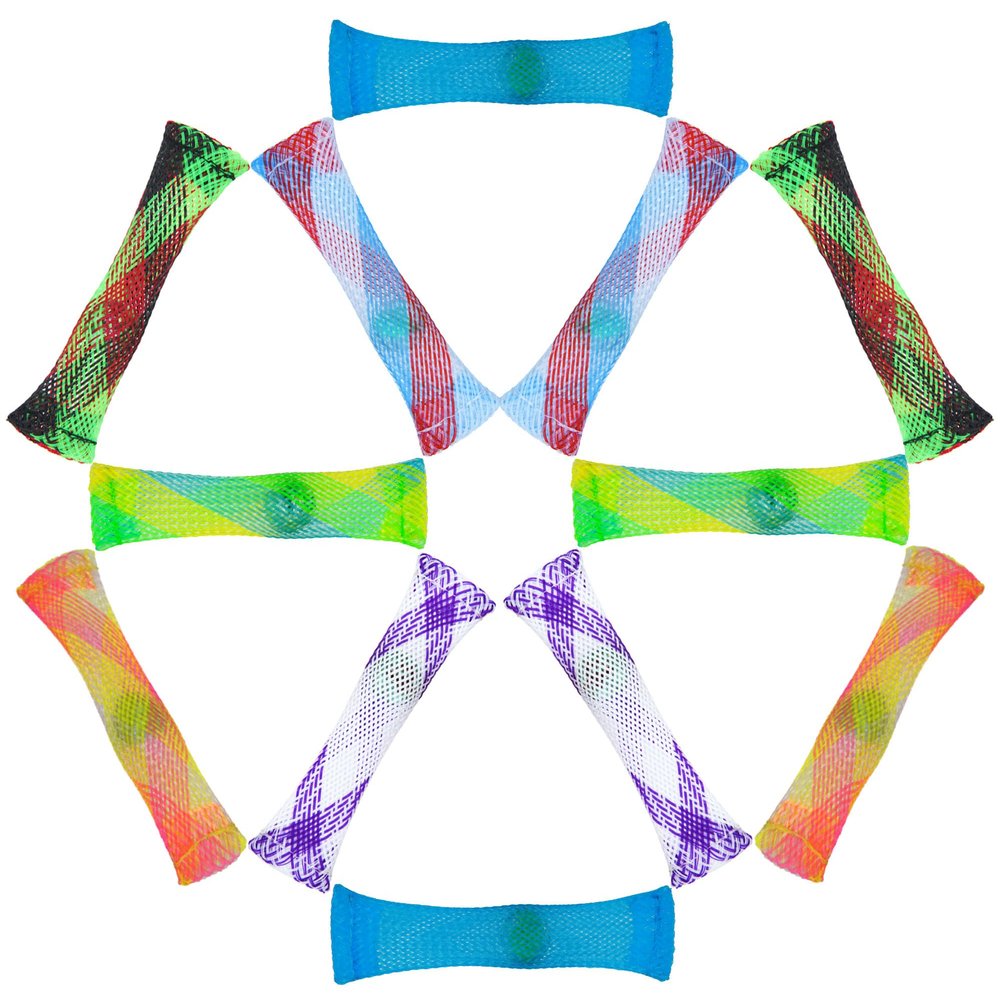 CXP Good Goods 12 Pack Stress Relief and Anxiety Relief Fidget Toys,Marble Mesh (6 Color)