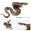 2pcs Realistic Fake Snakes Toy Rubber Snake Figure for Halloween Prank Props Fake Snake Scare Birds and Squirrels, Boa Constrictor Figurines (Pack of 2) view 2