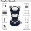 YSSKTC Baby Carrier Ergonomic Infant Carrier with Hip Seat Kangaroo Bag Soft Baby Carrier Newborn to Toddler 7-45lbs Front and Back Baby Holder Carrier for Men Dad Mom (Blue) view 2
