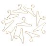 Healifty 50pcs Mini Doll Clothes Hangers Gold Dollhouse Clothes Doll Gown Dress Outfit Metal Holder Stand for Dollhouse Use1.57 Inch view 1