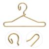 Healifty 50pcs Mini Doll Clothes Hangers Gold Dollhouse Clothes Doll Gown Dress Outfit Metal Holder Stand for Dollhouse Use1.57 Inch view 2