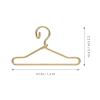 Healifty 50pcs Mini Doll Clothes Hangers Gold Dollhouse Clothes Doll Gown Dress Outfit Metal Holder Stand for Dollhouse Use1.57 Inch view 4