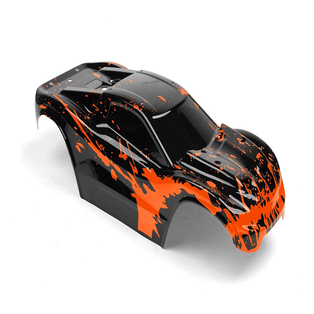SummitLink Custom Body Muddy Orange Over Black Style Compatible for Rustler 4X4, Rustler BL-2S, Rustler 4x4 Ultimate 1/10 Scale RC Car or Truck (Truck not Included) R4-BR-02