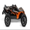 SummitLink Custom Body Muddy Orange Over Black Style Compatible for Rustler 4X4, Rustler BL-2S, Rustler 4x4 Ultimate 1/10 Scale RC Car or Truck (Truck not Included) R4-BR-02 view 3