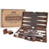 AMEROUS Backgammon Set, 15 Inches Classic Board Game with Leather Case, Folding Board, Gift Package, Portable Travel Strategy Backgammon Game Set for Adults, Kids (Medium, Brown) view 1