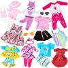 BDDOLL 23 Pcs 18 Inch Girl Doll Clothes and Accessories for 18 Inch Doll Dress with Our Generation Dolls Including 10 Complete Sets of Clothing Outfits view 2