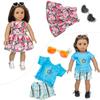BDDOLL 23 Pcs 18 Inch Girl Doll Clothes and Accessories for 18 Inch Doll Dress with Our Generation Dolls Including 10 Complete Sets of Clothing Outfits view 3