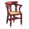 Melody Jane Dolls Houses Dollhouse Mahogany Writing Chair Miniature Study Office Desk Furniture 1:12 view 1