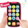 BABYFUNY Toys for 1 Year Old Girl Gifts, 15 Functions Phone Toddler Girl, Learning Baby Toys 12-18 Months, Kids Cell Phone Easter Basket Stuffers - Pink view 1