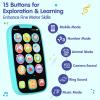 Toys for 1 Year Old Boy, 15 Functions Phone Baby Toys 6-12 Months, Baby Cell Phone 12-18 Months, Learning Toys for Toddlers 1-3, Easter Basket Stuffers - Cyan view 3