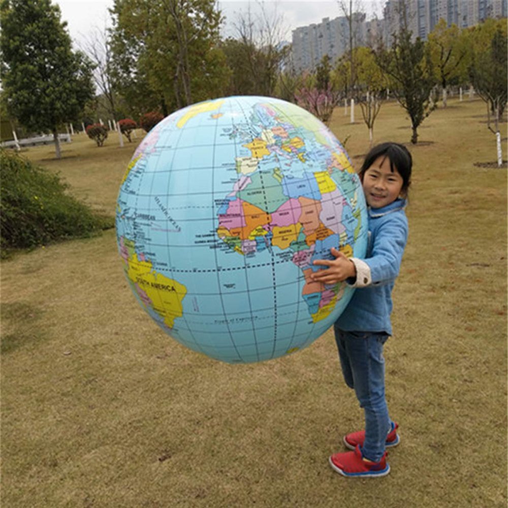 DEARLOYEA Lowral Jumbo Inflatable Globe, 90CM Early Educational Inflatable Earth World Geography, One Size