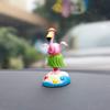 YGMONER Solar Powered Dancing Hula-Hula Flamingo Car Dashboard Ornaments Swinging Dress Animated Bobble Dancer Car Decor (Flamingo B) view 4