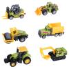 ANDOLO Mini Construction Trucks Toys, Small Construction Toys 6Pcs Vehicles Tractor Toys Sand Vehicle Playset Forklift Roller Dump Truck Tractor Excavator Bulldozer view 1