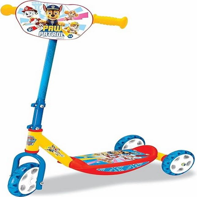 Smoby - Pat' Patrouille - Patinette 3 roues silencieuses - Strucure mtale - Guidon rglable