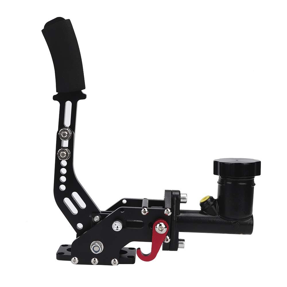 BHDK Professional Racing Handbrake, 11.4in Adjustable Aluminum Car Hydraulic Drift Handbrake, Horizontal Drift Hydro E-Brake with Oil Cylinder for Drift Racing Car, Rally Vehicles (Black)