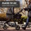 Baby Jogger City Mini GT2 All-Terrain Lightweight Stroller with Forever Air Tires One-Hand Fold and All-Wheel Suspension Pike Exclusive Includes Belly Bar Leatherette Handlebar & Premium Fabric view 3