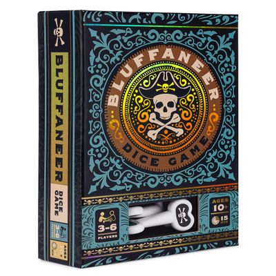 Big G Creative: Bluffaneer Dice Game, Family Party Game, Includes Two Bone-Shaped Dice, 3 to 6 Players, 15 Minute Play Time, for Ages 10 and up
