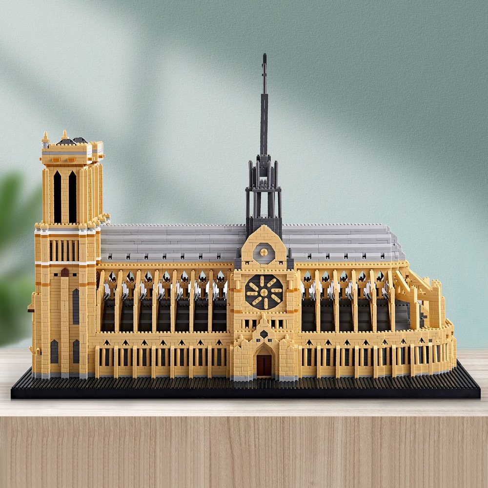 COZYMASS 7380 PCS Large Architecture Notre Dame De Paris Building Blocks Set for Adults, Collection Micro Building Blocks Present Ages of 14+