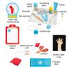 Get Well Doctor Wooden Activity Center- Kids Pretend Play Medical Playset w Waiting Room- 16 Accessories, Dual Sided, Office Checkup Kit w X-Rays, Blood Pressure Cuff- Boys Girls Roleplaying Toy Gift view 3
