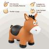 ZOOJOY Bouncy Horse Hopping Toys, Inflatable Animal Horse Toys for Toddlers, Outdoor Indoor Bounce and Ride On Bouncer for Boys Girls, Birthday Gifts for 18 Months 2 3 4 5 6 Year Old with Pump view 4
