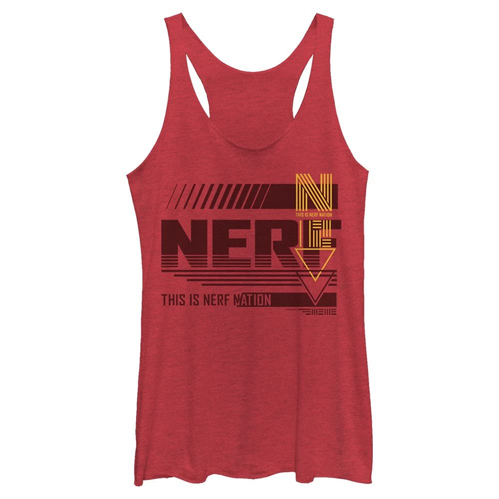 Hasbro Nerf Nerf XL Nation Tri-Blend Racerback Layering Tank Red Heather