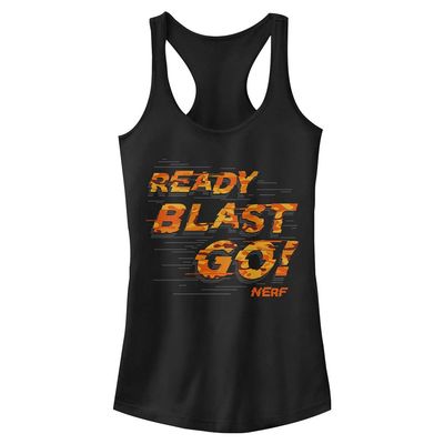 Hasbro Nerf Ready Blast Go Slim Fit, Scoop Hem Racerback Tank Black