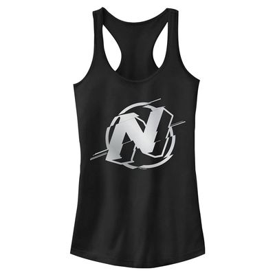 Hasbro Nerf Nerf Glitch Slim Fit, Scoop Hem Racerback Tank Black
